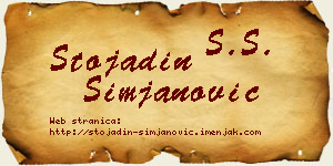 Stojadin Simjanović vizit kartica